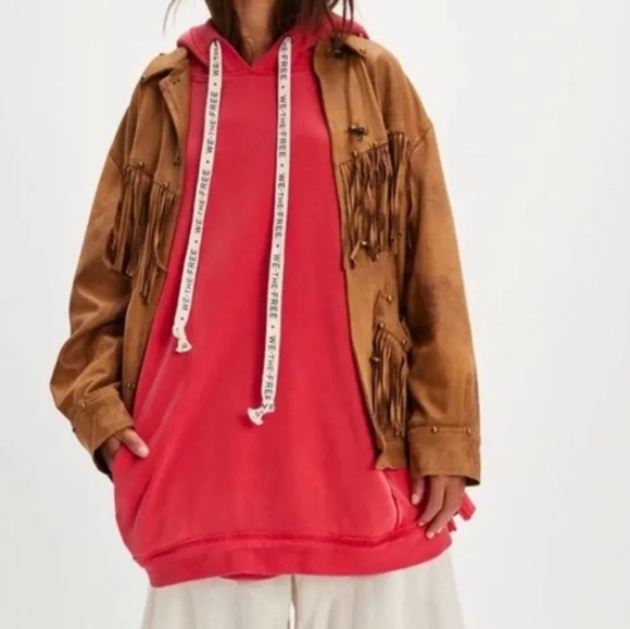 NWT Free People We The Free We Hoodie Size Large - Picture 4 of 4